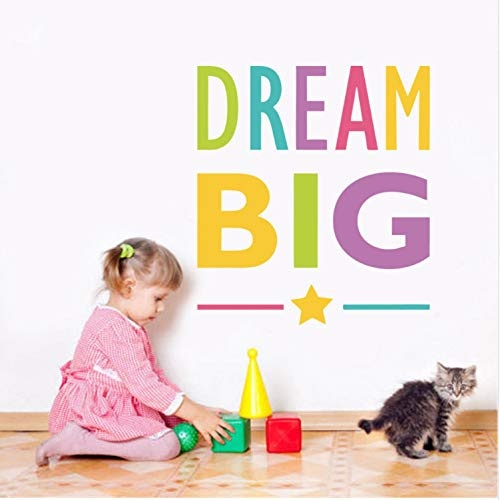 LGXINGLIyidian Colorful Big Dream Life Quote Color Wall...