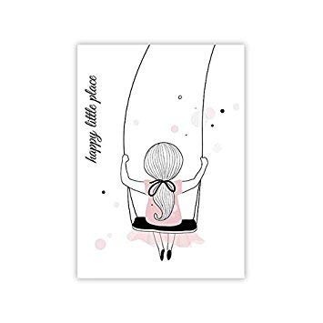 Farmerly Christmas Modern Cute Little Girls Dream Posters...