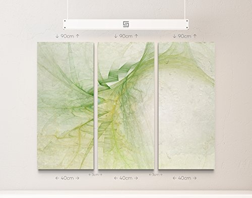 Sinus Art Green Dream Wandbild auf Leinwand Enigma Serie 3x90x40cm