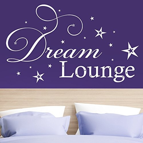 DESIGNSCAPE® Wandtattoo Dream Lounge mit Sternen 160 x 96 cm (Breite x Höhe) pastell-blau DW803172-L-F99