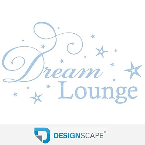 DESIGNSCAPE® Wandtattoo Dream Lounge mit Sternen 160 x 96 cm (Breite x Höhe) pastell-blau DW803172-L-F99