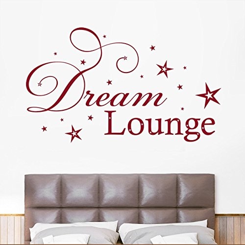 DESIGNSCAPE® Wandtattoo Dream Lounge mit Sternen 160 x 96 cm (Breite x Höhe) pastell-blau DW803172-L-F99