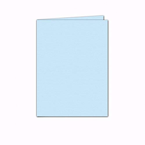 Faltkarte/Doppelkarte - Hellblau/Pastell / 100 Stück/DIN A5