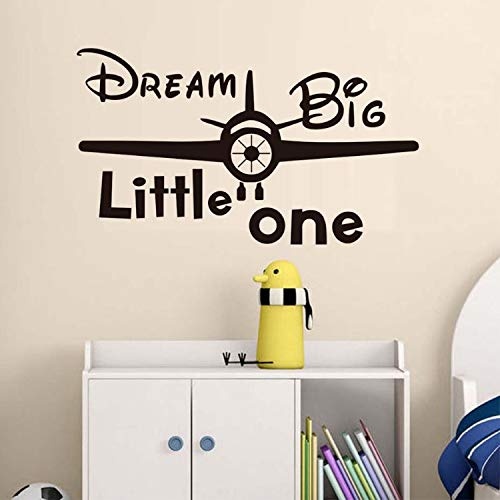 Dream Little One Inspirational Wandaufkleber Diy Flugzeug Art Murals Removable Decals Vinyl Home Decoration