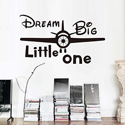 Dream Little One Inspirational Wandaufkleber Diy Flugzeug Art Murals Removable Decals Vinyl Home Decoration