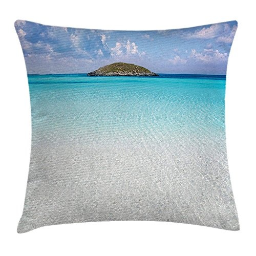 ZMYGH Ocean Throw Pillow Cushion Cover, Paradise Beach in...
