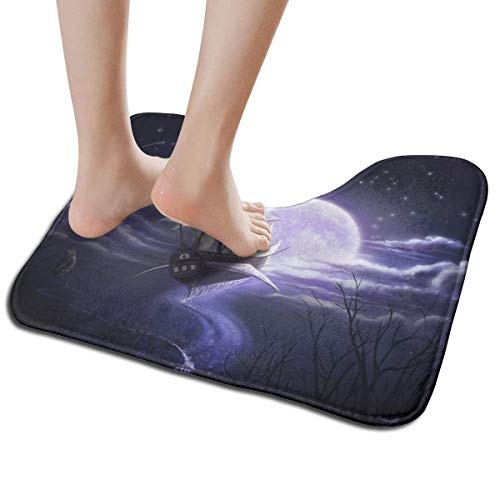 Dimension Art Journey of Dreams Contour Bath Rugs Non-Slip Soft and Absorbent Memory Foam U-Shaped Bathroom Bath Mats Rug Carpet