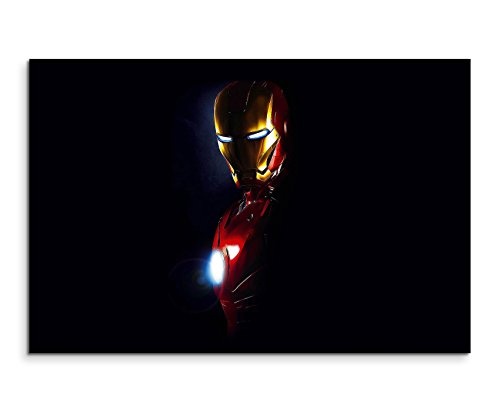 Iron Man Mask Wandbild 120x80cm XXL Bilder und Kunstdrucke auf Leinwand