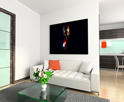 Iron Man Mask Wandbild 120x80cm XXL Bilder und Kunstdrucke auf Leinwand