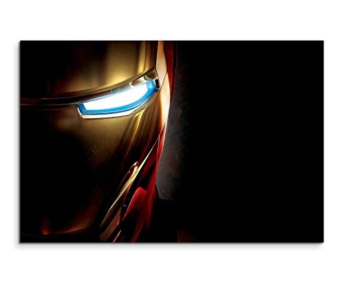 Iron Man Eye Wandbild 120x80cm XXL Bilder und Kunstdrucke auf Leinwand