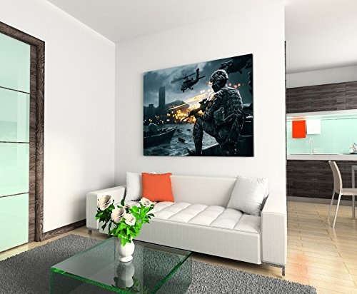 Gaming Bild 4 Siege of Shanghai Wandbild 120x80cm XXL Bilder und Kunstdrucke auf Leinwand