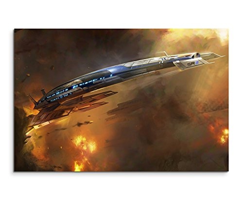 Mass Effect 3 Ship Wandbild 120x80cm XXL Bilder und Kunstdrucke auf Leinwand