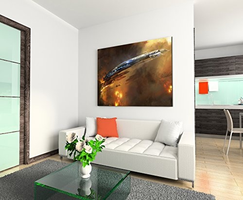 Mass Effect 3 Ship Wandbild 120x80cm XXL Bilder und Kunstdrucke auf Leinwand