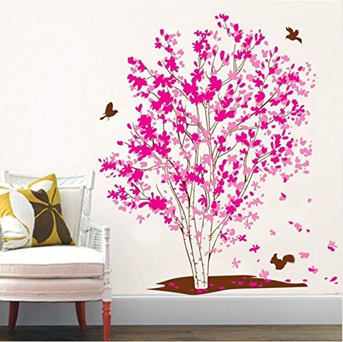 Wall Sticker Romantic Dream tree Wall Sticker Removable living room background Art Decals DIY Small animals Home Decoration stickers