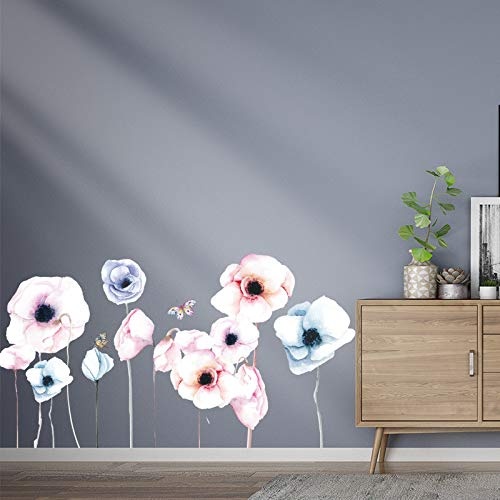 ELGDX Wandaufkleber Cartoon Dream Blossom Blume 3D Tapete Baseboard Wohnzimmer Schlafzimmer Badezimmer Wohnkultur