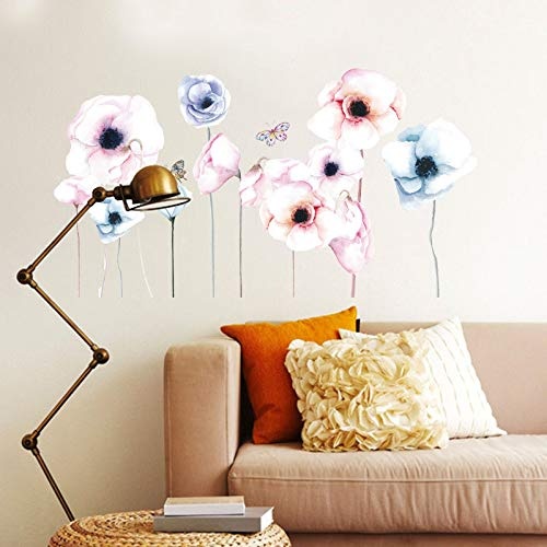 ELGDX Wandaufkleber Cartoon Dream Blossom Blume 3D Tapete Baseboard Wohnzimmer Schlafzimmer Badezimmer Wohnkultur