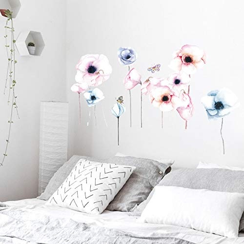 ELGDX Wandaufkleber Cartoon Dream Blossom Blume 3D Tapete Baseboard Wohnzimmer Schlafzimmer Badezimmer Wohnkultur