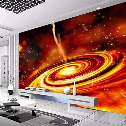 Benutzerdefinierte Fototapete 3D Dream Red Universe Milchstraße Hintergrund Wandbild Wohnzimmer Tv Sofa Kinder Schlafzimmer Cartoon Wandpapier, 200 * 140 Cm