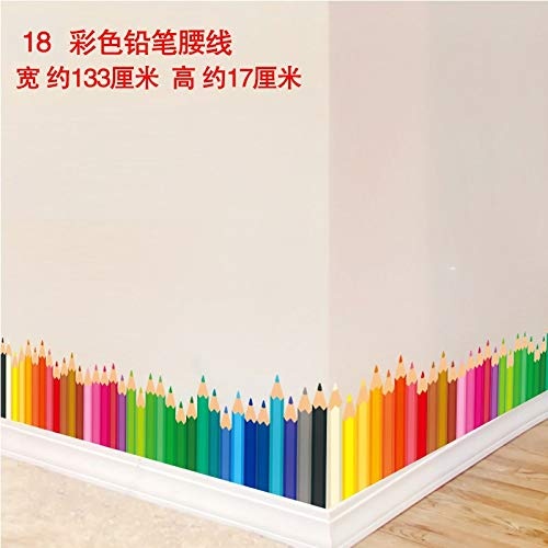 Dekorative Fußleistenaufkleber Taipan-Außenwandwandplan-Kindergartenklassenzimmer im Freien Single color P