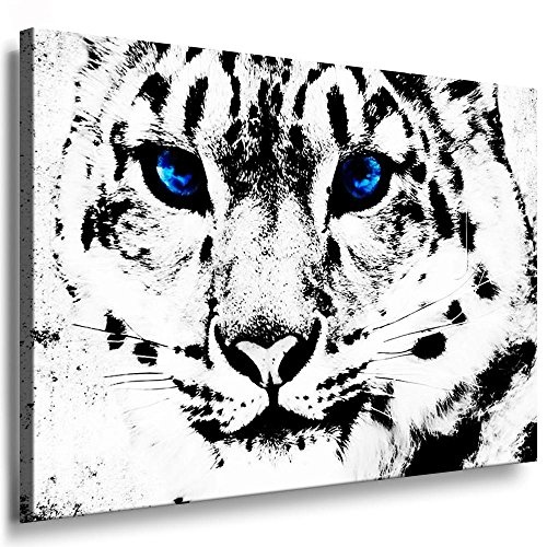 Fotoleinwand24 - Tiere Abstrakt Der Tiger / AA0069 / Fotoleinwand auf Keilrahmen/Schwarz-Weiß / 150x100 cm