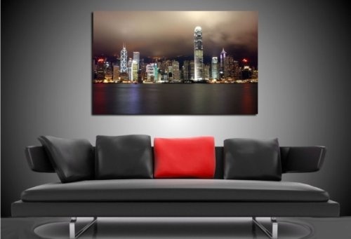 Hongkong Bild auf Leinwand -120x80cm k. Poster ! Bild...