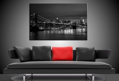 New York XXL Bild auf Leinwand -100x70cm k. Poster ! Bild fertig auf Keilrahmen ! Pop Art Bilder Wandbilder, Kunstdrucke und Gemälde / Bilder zur Dekoration - Deko