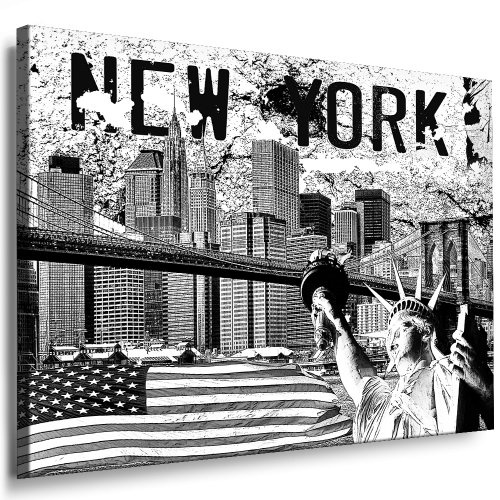 Bild auf Leinwand "New York" XXL Bild -100x70cm...