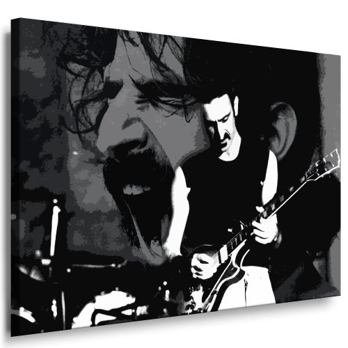`Frank Zappa`leinwandBild - 100x70cm k. Poster ! Bild fertig auf Keilrahmen ! Pop Art Wandbilder, Bilder zur Dekoration - Deko. Kunstdrucke und Gemälde