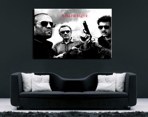 "Killer Elite" Jason Statham Leinwand Bild 120x80cm k. Poster ! Bild fertig auf Keilrahmen ! Pop Art Wandbilder, Bilder zur Dekoration - Deko. Film / Movie / Tv Stars Kunstdrucke und Gemälde
