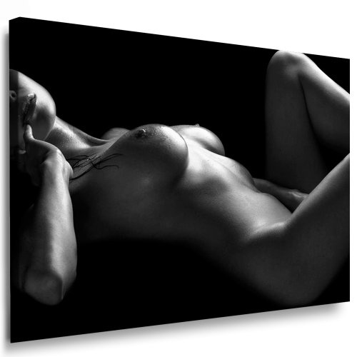 Akt - Sexy Girl Leinwand Bild - 100x70cm k. Poster ! Bild fertig auf Keilrahmen ! Pop Art Wandbilder, Bilder zur Dekoration - Deko. Akt / Erotik / Sexy Kunstdrucke und Gemälde