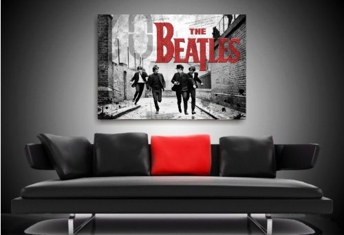 Bild auf Leinwand "Beatles" Lennon - Bild 100x70cm k. Poster ! Bild fertig auf Keilrahmen ! Pop Art Gemälde Kunstdrucke, Wandbilder - Bilder zur Dekoration - Deko. Musik - Stars Kunstdrucke