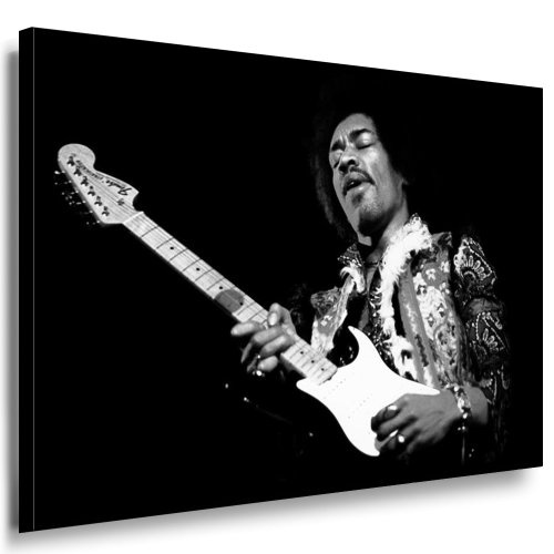 Jimi Hendrix Bild auf Leinwand 100x70cm k. Poster - Bild...
