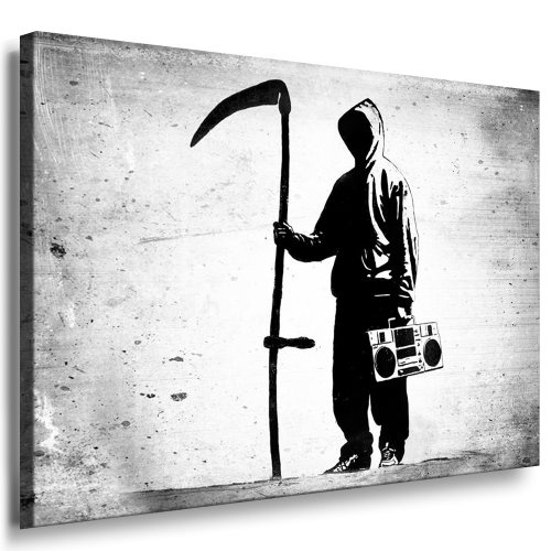 Graffiti Street Art Banksy Leinwand Bild 100x70cm -...