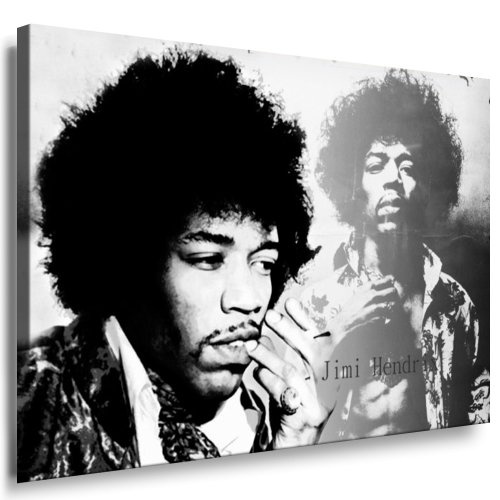 Jimi Hendrix Bild auf Leinwand 100x70cm k. Poster - Bild fertig auf Keilrahmen ! Pop Art Gemälde Kunstdrucke, Wandbilder - Bilder zur Dekoration - Deko. Musik Stars Kunstdrucke