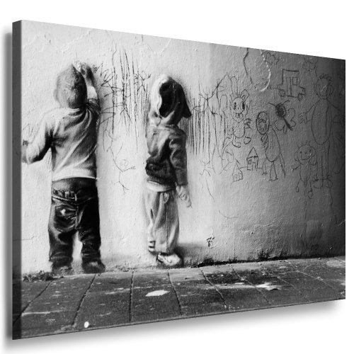 Fotoleinwand24 - Banksy Graffiti Art "Kids...
