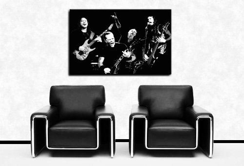 Metallica Leinwand Bild 100x70cm k. Poster ! Bild fertig auf Keilrahmen ! Pop Art Gemälde Kunstdrucke, Wandbilder, Bilder zur Dekoration - Deko. Musik Stars Kunstdrucke