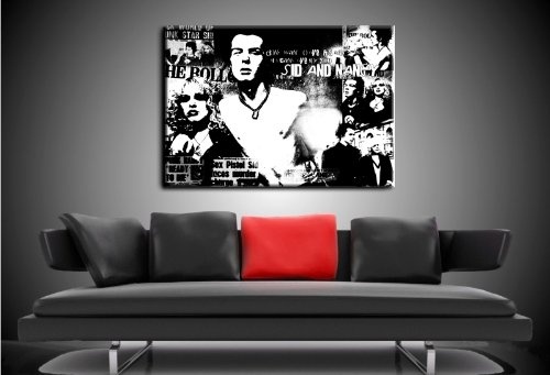 Wandbild "Sex Pistols" Punk-Bands Bild 100x70cm k. Poster ! Bild fertig auf Keilrahmen ! Pop Art Gemälde Kunstdrucke, Wandbilder, Bilder zur Dekoration - Deko. Rock Music Bands / Pop Stars Kunstdrucke