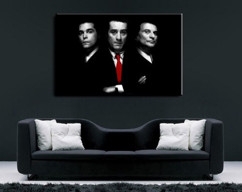 GoodFellas Kunst auf Leinwand Bild 100x70cm k. Poster ! Bild fertig auf Keilrahmen ! Pop Art Gemälde Kunstdrucke, Wandbilder, Bilder zur Dekoration - Deko. Film / Movie / Tv Stars Kunstdrucke