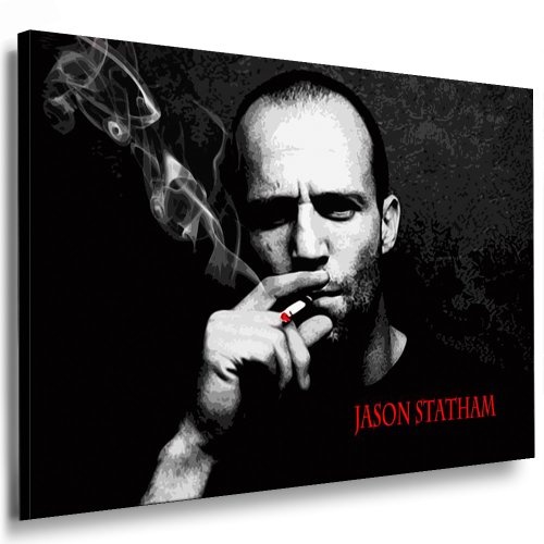 Bild auf Keilrahmen - Jason Statham - Fotoleinwand24 / AA0160 / Schwarz-Weiß / 70x50 cm