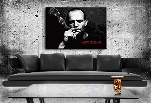 Bild auf Keilrahmen - Jason Statham - Fotoleinwand24 / AA0160 / Schwarz-Weiß / 70x50 cm