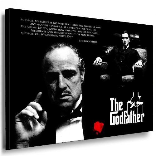 The Godfather - Al Pacino Leinwand Bild 100x70cm k. Poster ! Bild fertig auf Keilrahmen ! Pop Art Gemälde Kunstdrucke, Wandbilder, Bilder zur Dekoration - Deko. Film / Movie / Tv Stars Kunstdrucke