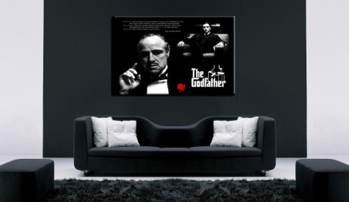 The Godfather - Al Pacino Leinwand Bild 100x70cm k. Poster ! Bild fertig auf Keilrahmen ! Pop Art Gemälde Kunstdrucke, Wandbilder, Bilder zur Dekoration - Deko. Film / Movie / Tv Stars Kunstdrucke