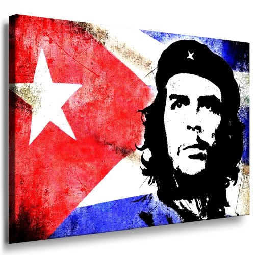 Kuba - Che Guevara Bild auf Leinwand 100x70cm k. Poster !...