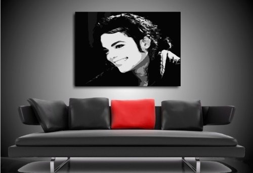 Michael Jackson Bild 120x80cm k. Poster ! Bild fertig auf Keilrahmen ! Pop Art Gemälde Kunstdrucke, Wandbilder l Bilder zur Dekoration Deko. Musik Stars Kunstdrucke