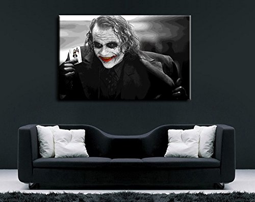Bild auf Keilrahmen - Joker - Fotoleinwand24 / AA0161 / Schwarz-Weiß / 120x80 cm