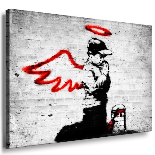Fotoleinwand24 - Banksy Graffiti Art "Angel...