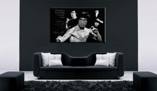 Bruce Lee Leinwand Bild 100x70cm k. Poster ! Bild fertig auf Keilrahmen ! Pop Art Gemälde Kunstdrucke, Wandbilder, Bilder zur Dekoration - Deko. Film / Movie / Tv Stars Kunstdrucke