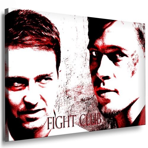 "Fight Club" - Brad Pitt Kunstdruck 100x70cm k. Poster ! Bild fertig auf Keilrahmen ! Pop Art Gemälde Kunstdrucke, Wandbilder, Bilder zur Dekoration - Deko. Film / Movie / Tv Stars Kunstdrucke