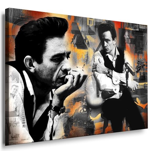 Johnny Cash Leinwand , Bild fertig auf Keilrahmen ! Pop...