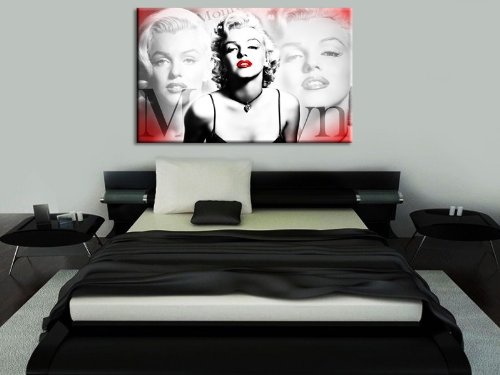 Marilyn Monroe Leinwand Bild 120x70cm k. Poster ! Bild fertig auf Keilrahmen ! Pop Art Gemälde Kunstdrucke, Wandbilder, Bilder zur Dekoration - Deko. Film / Tv Stars Kunstdrucke